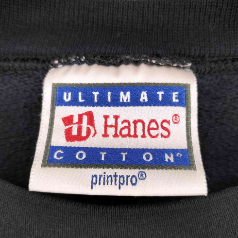 ヘインズ Hanes MADE IN HONDURAS クルーネックスウェット 無地 プレーン ブラック メンズ import:XL