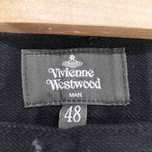 ヴィヴィアンウエストウッドマン Vivienne Westwood MAN 21AW バックオーブ刺繍ブラックデニムパンツ メンズ 48