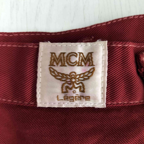 レジェールバイエムシーエム LEGERE by MCM キュプラ100% ロゴ 刺繍 5ポケット パンツ Y2K レディース ウエスト70 ヒップ95 股下75