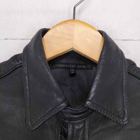 クリスチャンポー CHRISTIAN PEAU レザーシャツ メンズ 46
