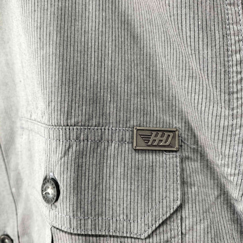 ハーレーダビッドソン HARLEY-DAVIDSON Striped Performance Woven Shirt メンズ import:L