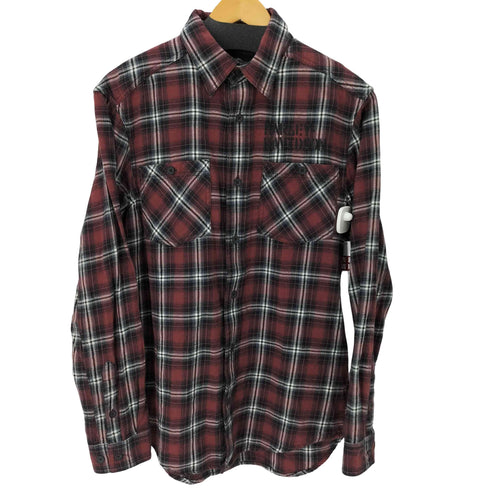 ハーレーダビッドソン HARLEY-DAVIDSON Embroidered Plaid Flannel Shirt メンズ import:M