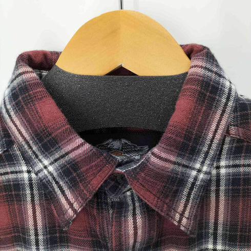 ハーレーダビッドソン HARLEY-DAVIDSON Embroidered Plaid Flannel Shirt メンズ import:M