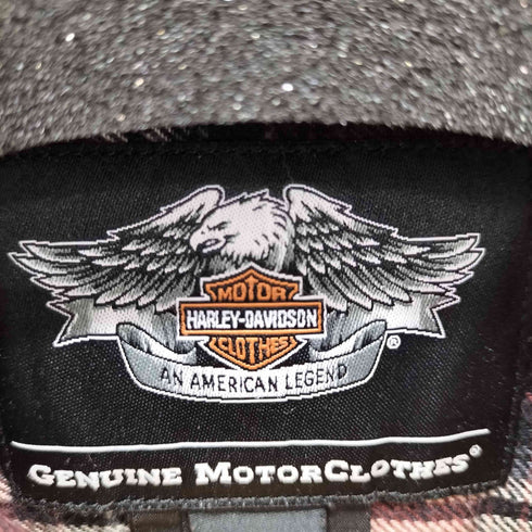 ハーレーダビッドソン HARLEY-DAVIDSON Embroidered Plaid Flannel Shirt メンズ import:M