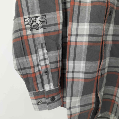 ハーレーダビッドソン HARLEY-DAVIDSON Snap down collar Plaid Long Sleeve Woven Shirt メンズ import:M