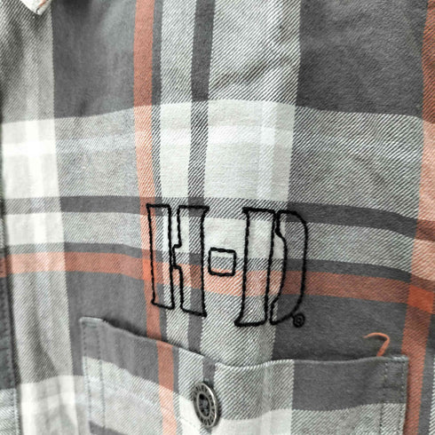 ハーレーダビッドソン HARLEY-DAVIDSON Snap down collar Plaid Long Sleeve Woven Shirt メンズ import:M