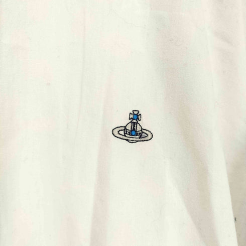 ヴィヴィアンウエストウッドマン Vivienne Westwood MAN 21AW チェック切り替えオーブ刺繍コットンシャツ メンズ 50