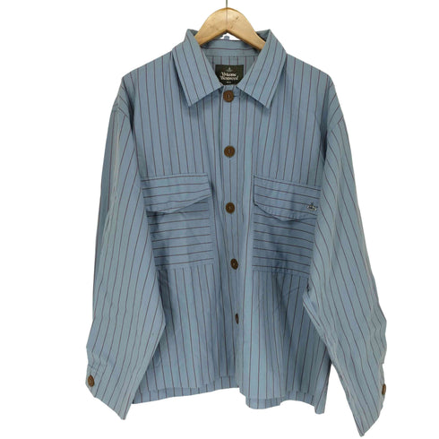 ヴィヴィアンウエストウッドマン Vivienne Westwood MAN 22SS ストライプショートワークシャツ メンズ