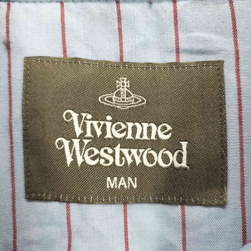 ヴィヴィアンウエストウッドマン Vivienne Westwood MAN 22SS ストライプショートワークシャツ メンズ