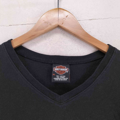ハーレーダビッドソン HARLEY-DAVIDSON 袖レイヤードデザインプリントTシャツ メンズ XL