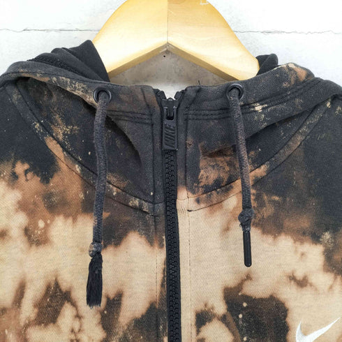 ナイキ NIKE ブリーチ加工 ジップアップパーカー メンズ M