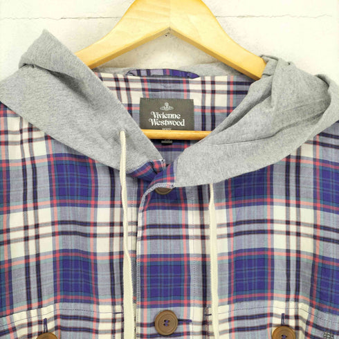 ヴィヴィアンウエストウッドマン Vivienne Westwood MAN 22SS フードドッキングチェックシャツ メンズ 46