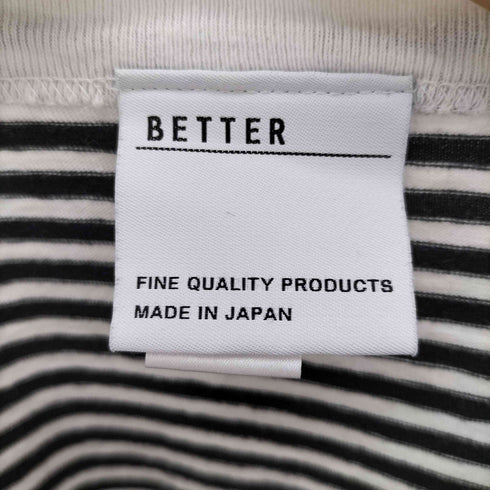 ベター BETTER ボーダー クルーネック Tシャツ メンズ JPN:4