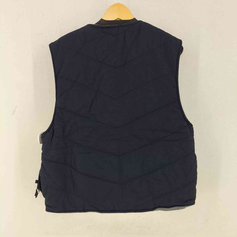 チャップスラルフローレン CHAPS RALPH LAUREN フロントロゴ刺繍 フリース リップストップナイロン リバーシブルベスト メンズ import:L