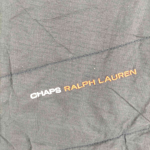 チャップスラルフローレン CHAPS RALPH LAUREN フロントロゴ刺繍 フリース リップストップナイロン リバーシブルベスト メンズ import:L