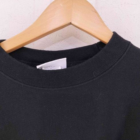 チャンピオン Champion 復刻 青単色タグ REVERSE WEAVE フロント刺繍スウェット ブラック WAGMI メンズ import:L