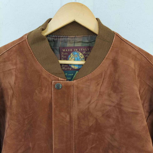 GRUPPO V MADE IN ITALY 裏地チェック ピーチスキン ボンバージャケット メンズ import:XL