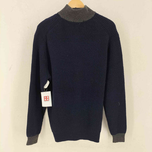 KELAOR 畦編み モックネックウールカーディガン メンズ EUR:50