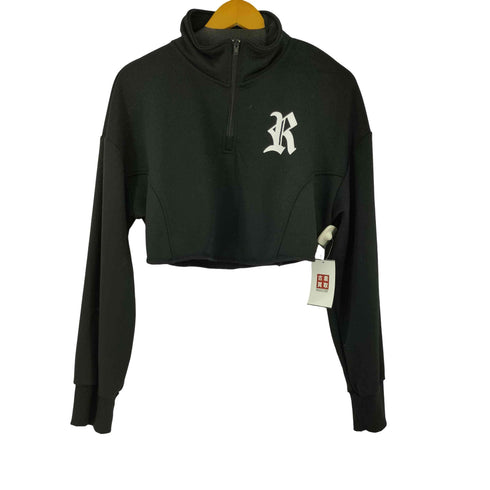 シーイン SHEIN ハーフジップ クロップド スウェット レディース JPN:XL