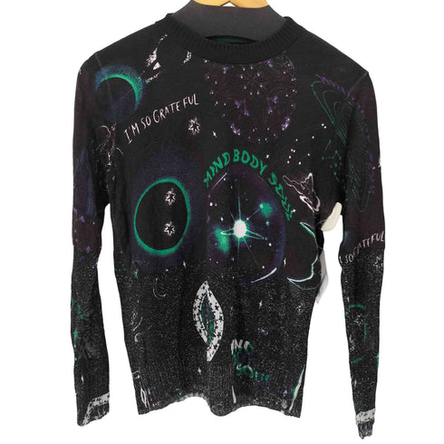 デシグアル Desigual 宇宙モチーフ プリントニットセーター レディース JPN:M