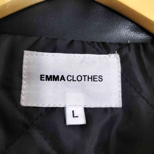 エマクローズ EMMA CLOTHES シンセティックレザー オーバーサイズカーコート メンズ JPN:L