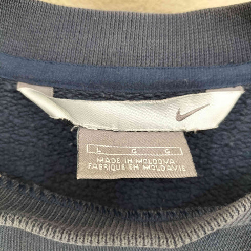 ナイキ NIKE 00s MADE IN MOLDOVA ワンポイント スウッシュ刺繍スウェット メンズ import:L