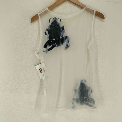 ヨウジヤマモト Yohji Yamamoto 03SS カエルプリントシースルーカットソー レディース 3