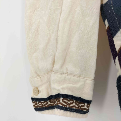 ニコアンド niko and... INDIA IS BEAUTIFUL BOY モチーフ刺繍シャツ メンズ JPN:L