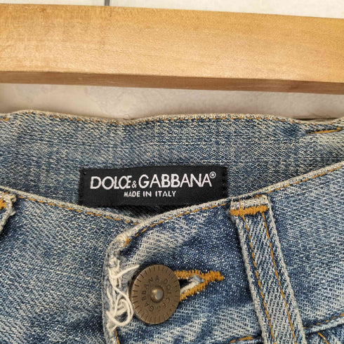 ドルチェアンドガッバーナ DOLCE&GABBANA 05AW スタッズデザインクラッシュデニムパンツ メンズ 44