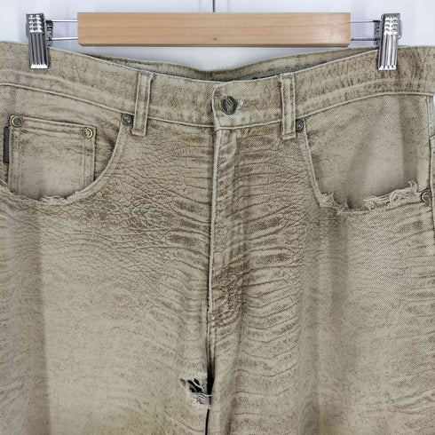 ペレペレ pelle pelle City Slicker クロコ総柄 ワイドデニムパンツ メンズ 32