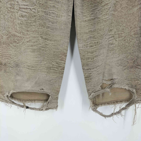 ペレペレ pelle pelle City Slicker クロコ総柄 ワイドデニムパンツ メンズ 32