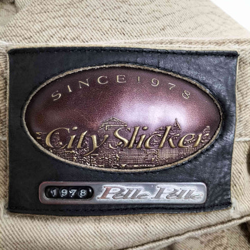 ペレペレ pelle pelle City Slicker クロコ総柄 ワイドデニムパンツ メンズ 32