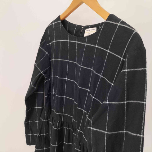 People Tree ORGANIC COTTON オーガニック コットン 手織り チェック ワンピース レディース JPN:M