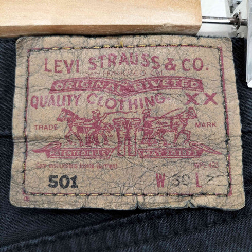 リーバイス Levis ユーロ 501 製品染 ブラックデニムパンツ メンズ W30L32