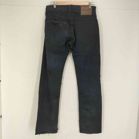 リーバイス Levis 505 製品染 ダメージ加工ブラックデニムパンツ メンズ W30L32