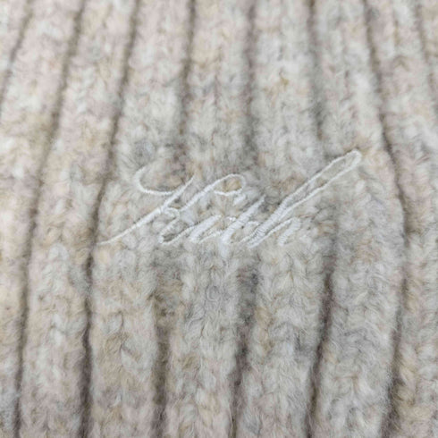 キス KITH 24AW ケーブル編み ロゴ刺繍 アクリル ニット マフラー レディース