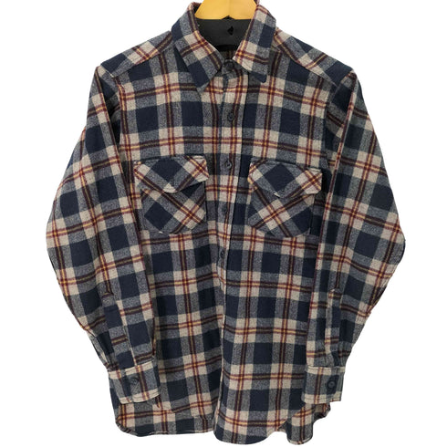 ウールリッチ WOOLRICH 80S USA製 三角タグ フランネルシャツ メンズ import:M