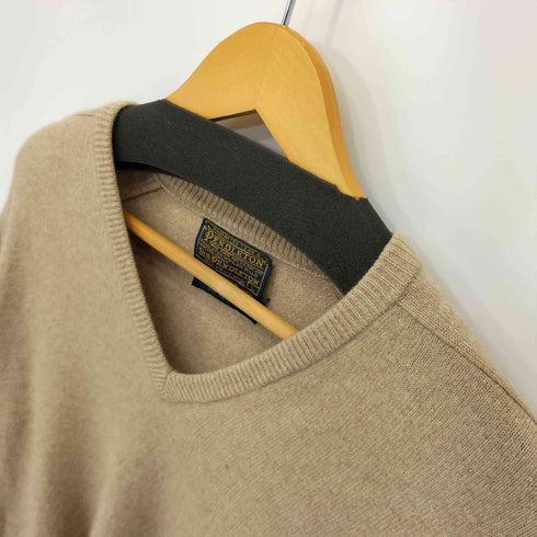 ペンドルトン PENDLETON 70S MADE IN USA カシミヤ100% Vネック ニット メンズ import:L