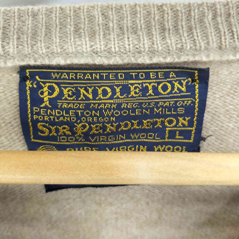 ペンドルトン PENDLETON 70S MADE IN USA カシミヤ100% Vネック ニット メンズ import:L