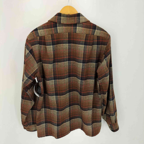 ペンドルトン PENDLETON 70S MADE IN USA オンブレ ウールオープンカラーシャツ ボードシャツ メンズ import:M