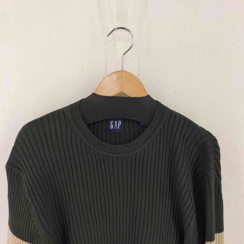 ギャップ Gap 90-00s MADE IN HONGKONG OLD 袖ボーダー コットンリブニット メンズ import:XL