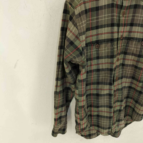 ギャップ Gap 90-00s OLD 白タグ 両ポケヘリンボーンチェックシャツ メンズ