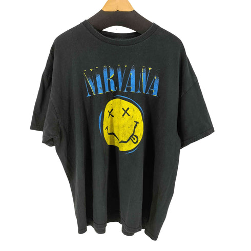 フロントグラフィックプリントTシャツ バンドTシャツ メンズ 2XL