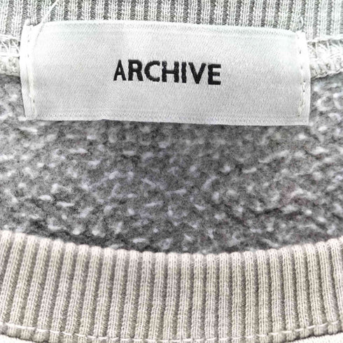 archive バンドプリント クルーネックスウェット メンズ