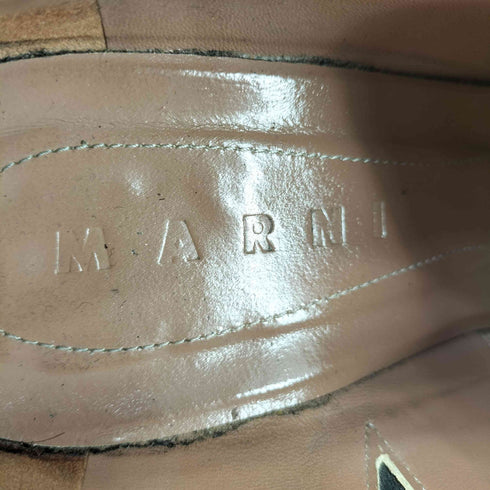 マルニ MARNI ポインテッドトゥ チャンキーヒールブーツ レディース EUR:38