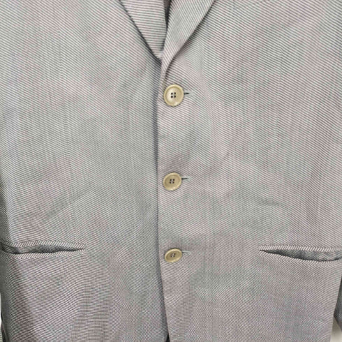ジョルジオアルマーニ Giorgio Armani 3B シルク混 背抜きテーラードジャケット BORGO 21 黒タグ メンズ 48