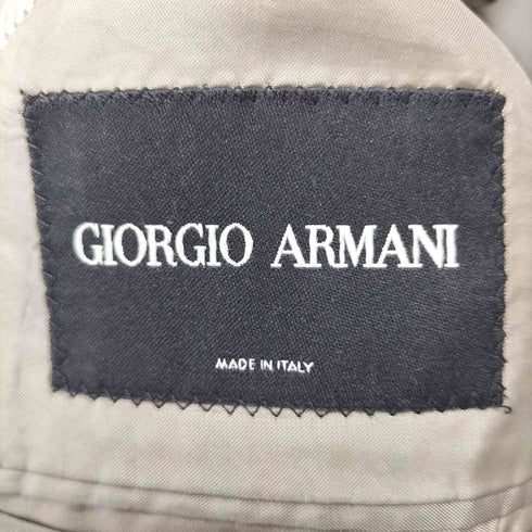 ジョルジオアルマーニ Giorgio Armani 3B シルク混 背抜きテーラードジャケット BORGO 21 黒タグ メンズ 48