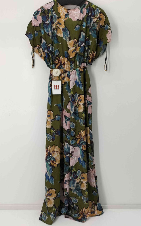 ザラ ZARA フロントオープン フラワーサロペット レディース S