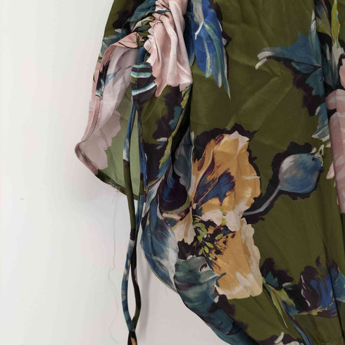 ザラ ZARA フロントオープン フラワーサロペット レディース S