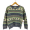 エルエルビーン L.L.Bean 70-80S 幾何学柄 アクリル コットン混 モヘヤ クロップド ニット メンズ import:S